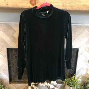 Emerald Green Velour Blouse